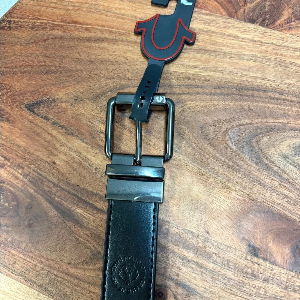 True Religion Black and Brown Men's Belt  sz 36‎